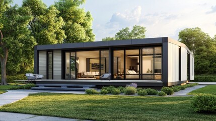 Fototapeta premium Modern Contemporary House Exterior Design