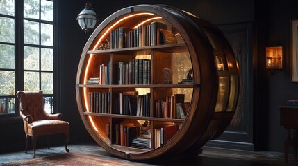 Bookshelf that can travel through time and space


