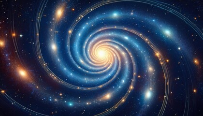 Fototapeta premium spiral galaxy background