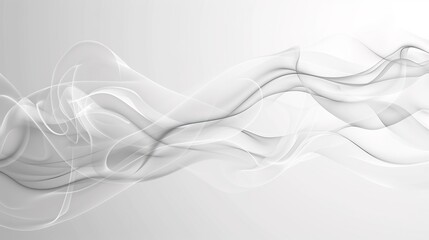 Fototapeta premium Abstract Grey Waves: A Serene Digital Artwork