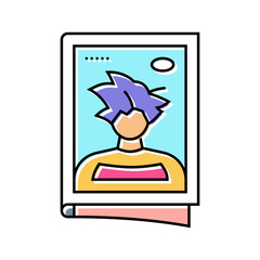 manga kawaii color icon vector. manga kawaii sign. isolated symbol illustration