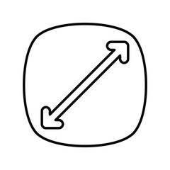 size line icon with white background vector stock illustration