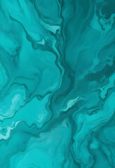 fluid marbled design in shades of teal and turquoise. swirling patterns evoke natural marble and agate. calming composition with seamless flow and organic depth