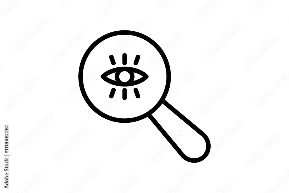 Aufkleber visibility search icon. icon related to search. suitable for web site, app, user interfaces, printab