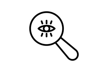 Visibility Search icon. icon related to Search. suitable for web site, app, user interfaces, printable etc. line icon style. simple vector design editable