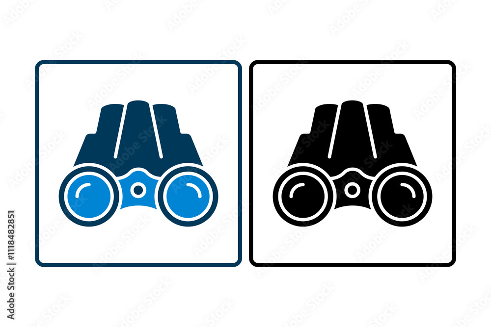 Poster binoculars icon. icon related to search. suitable for web site, app, user interfaces, printable etc.