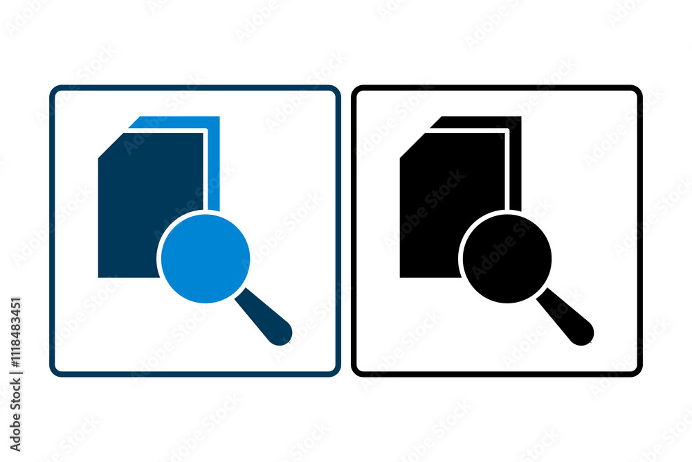Poster file search icon. icon related to search. suitable for web site, app, user interfaces, printable etc