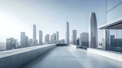 Modern City Rooftop View