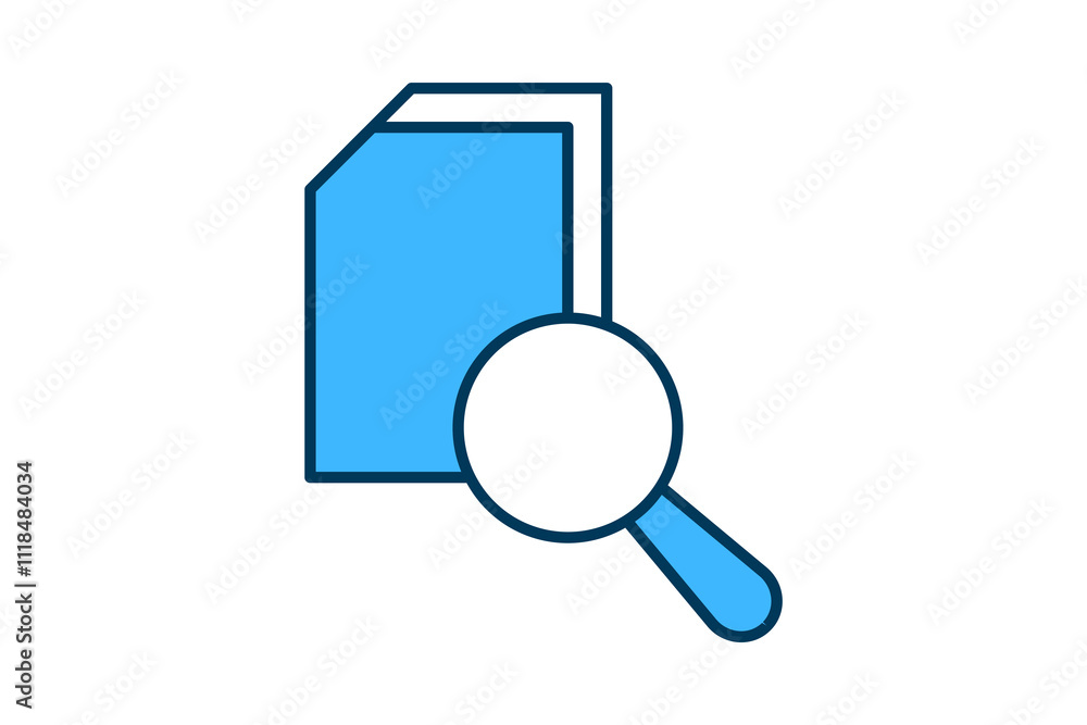 Poster file search icon. icon related to search. suitable for web site, app, user interfaces, printable etc