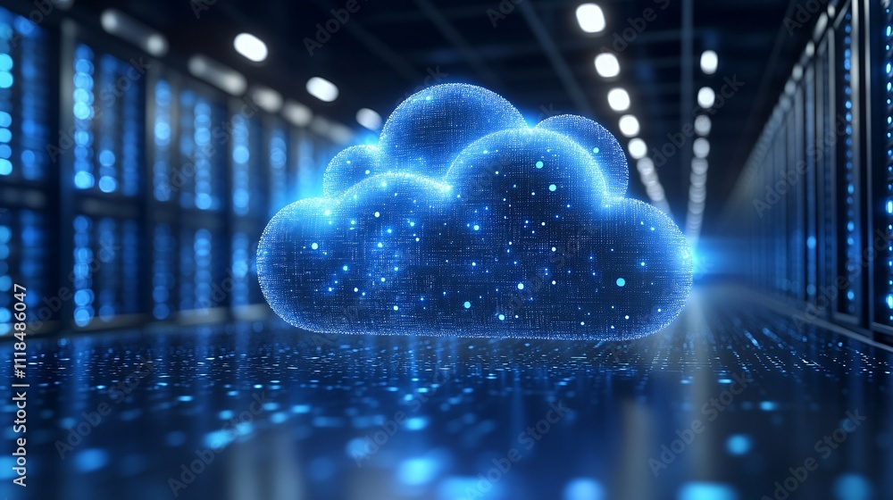 Wall mural cloud computing and digital transformation