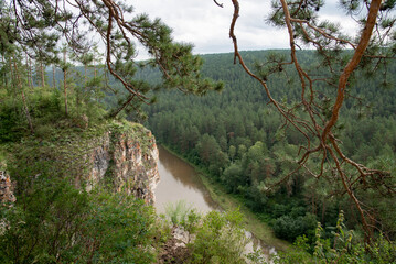 waterfall in the mountains