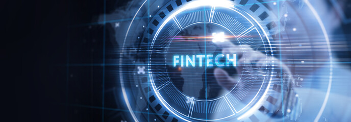 Fintech Financial technology digital money online banking business finance concept.