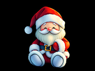 Obraz premium Cute Santa Plush Toy: Comfort, Nostalgia & Colorful Charm