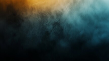 Fototapeta premium Abstract smoky background in teal and orange. Mysterious and moody.