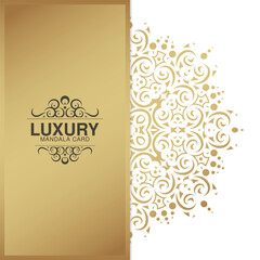 Luxury Gold mandala decorative card design