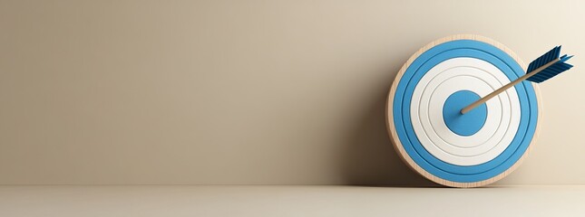 Bullseye! An arrow hits the center of a target.