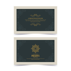 Classic ornament pattern business card design