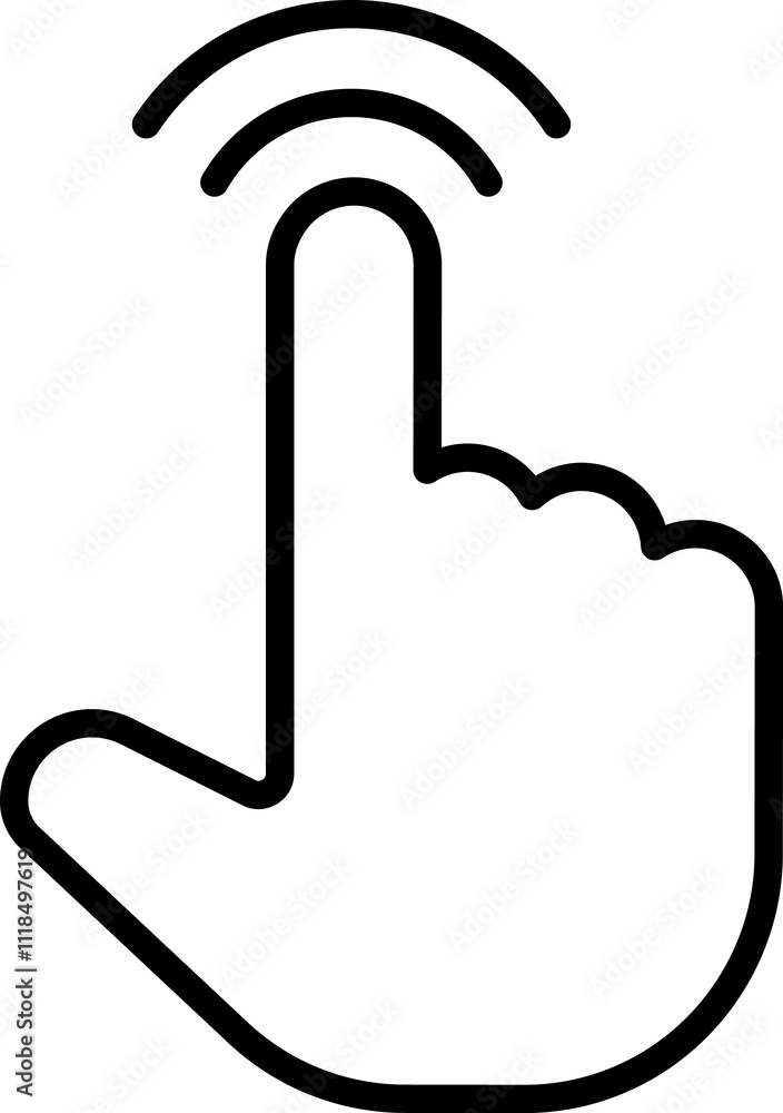 Poster mouse click cursor icon. hand mouse pointer pictogram on transparent background. finger web click po