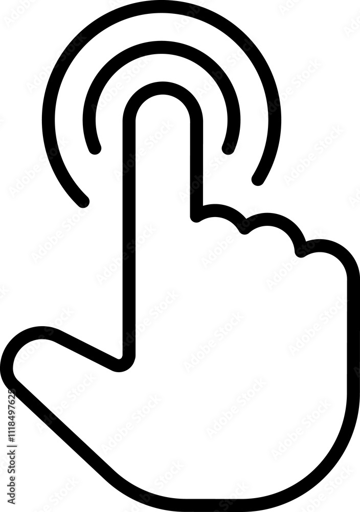 Poster mouse click cursor icon. hand mouse pointer pictogram on transparent background. finger web click po