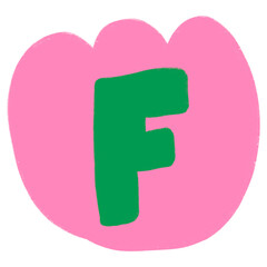 F Alphabet Hand Drawn Style And Colorful Design Font Design F Alphabet Isolated