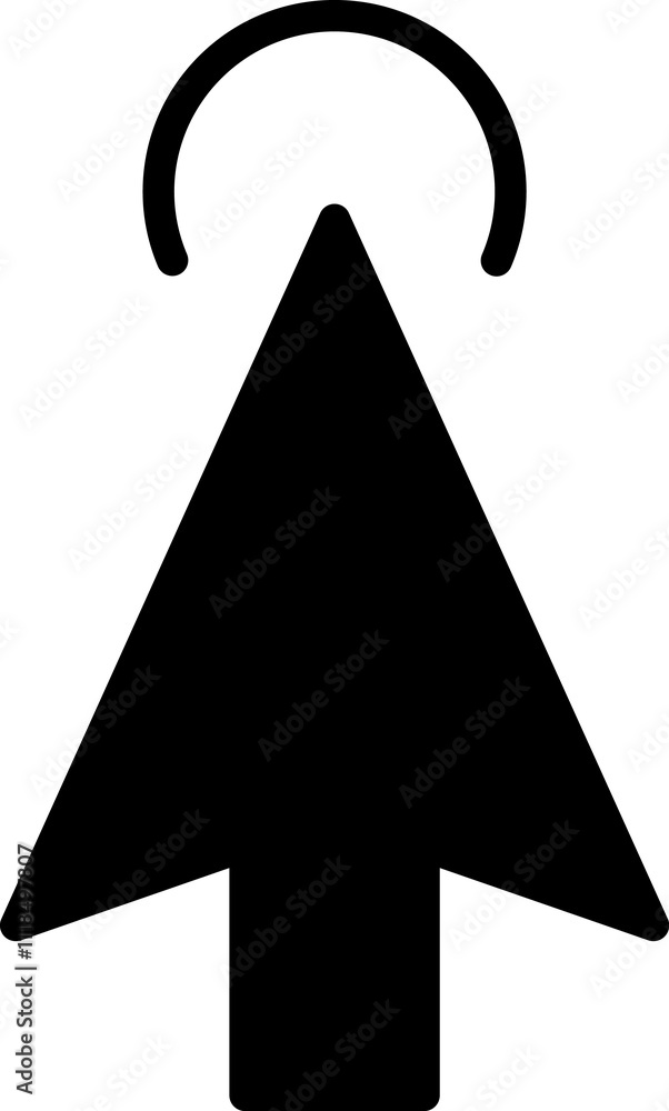 Fototapete mouse click cursor icon. hand mouse pointer pictogram on transparent background. finger web click po