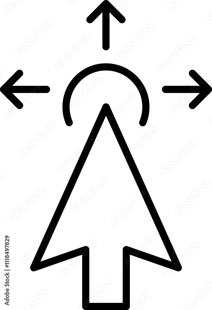 Poster mouse click cursor icon. hand mouse pointer pictogram on transparent background. finger web click po