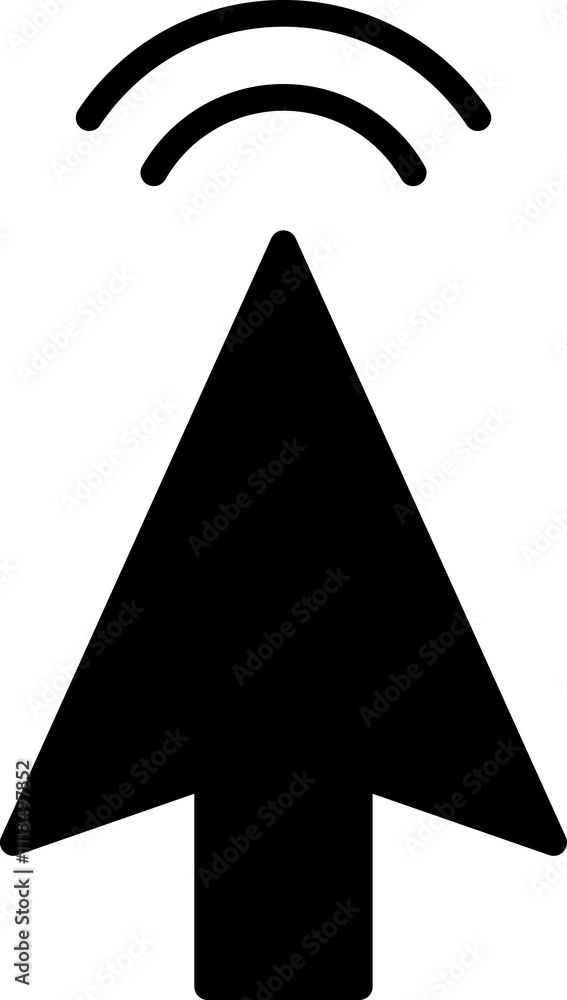 Fototapete mouse click cursor icon. hand mouse pointer pictogram on transparent background. finger web click po
