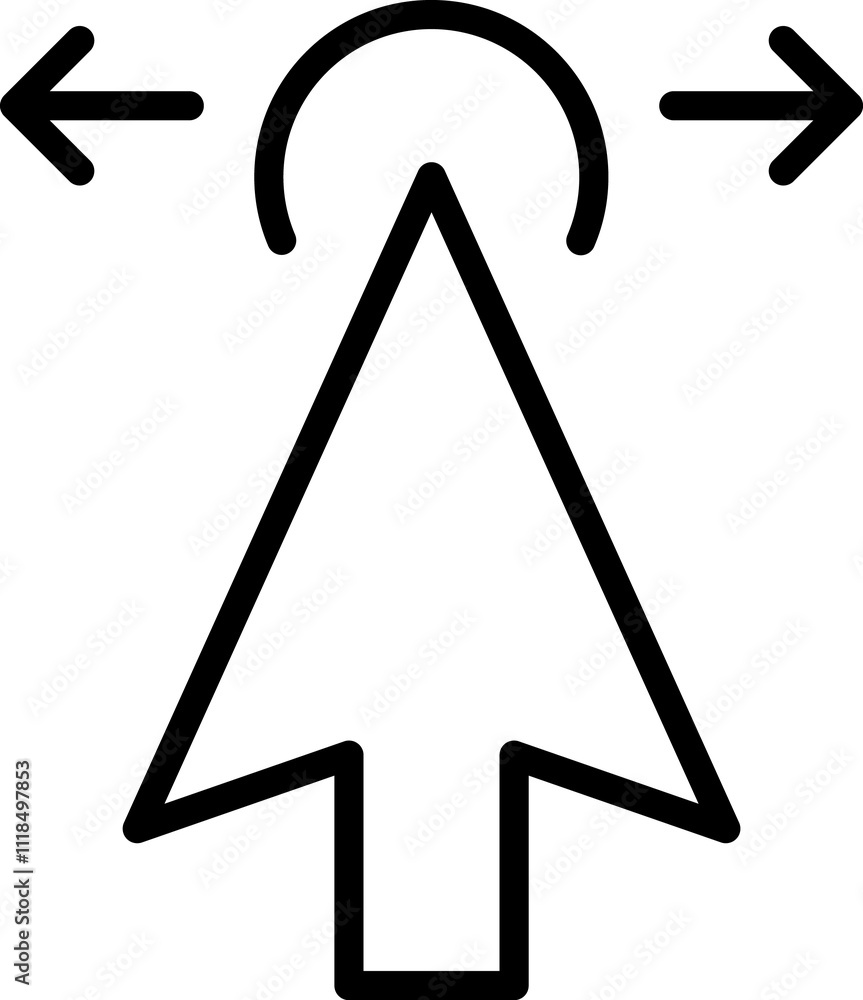 Poster mouse click cursor icon. hand mouse pointer pictogram on transparent background. finger web click po