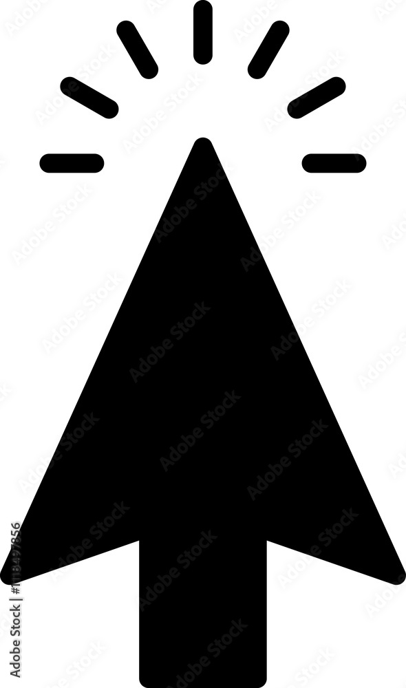 Poster mouse click cursor icon. hand mouse pointer pictogram on transparent background. finger web click po