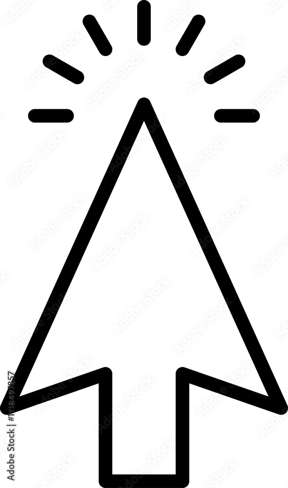 Fototapete mouse click cursor icon. hand mouse pointer pictogram on transparent background. finger web click po