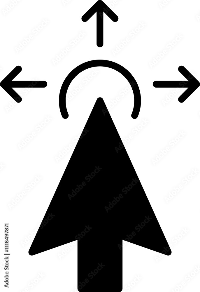 Poster mouse click cursor icon. hand mouse pointer pictogram on transparent background. finger web click po