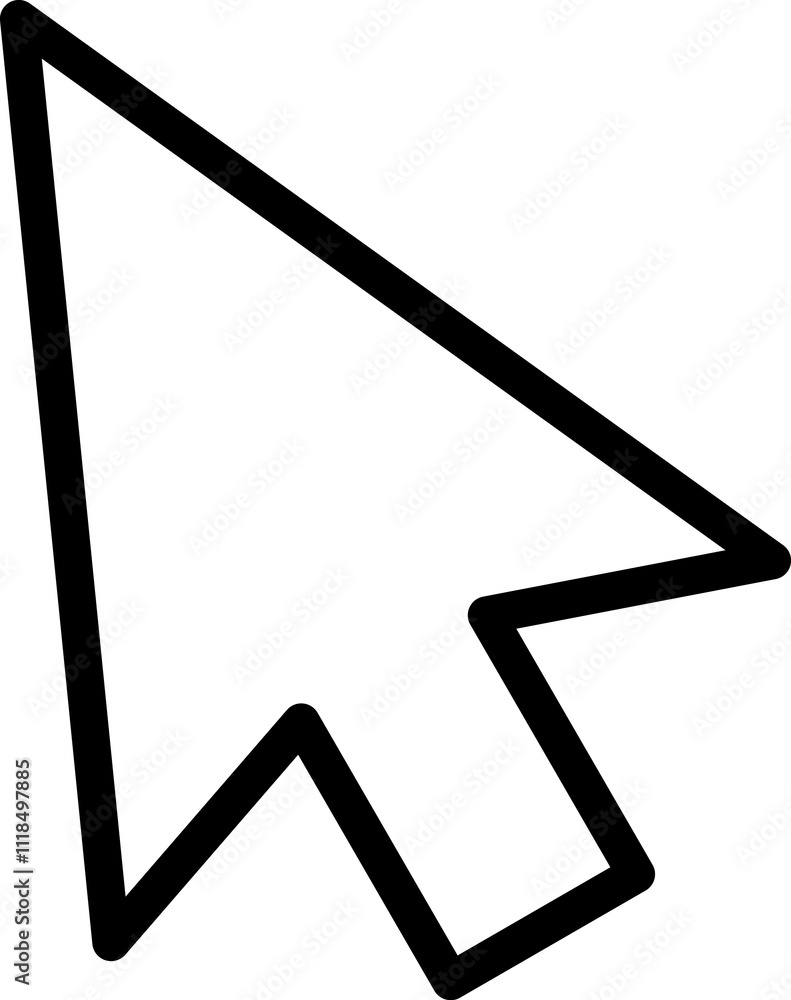 Poster mouse click cursor icon. hand mouse pointer pictogram on transparent background. finger web click po