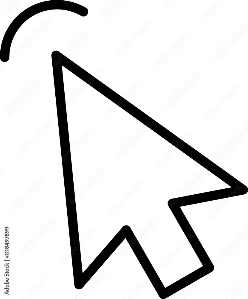 Poster mouse click cursor icon. hand mouse pointer pictogram on transparent background. finger web click po