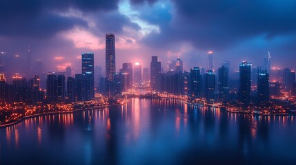 Fototapeta premium smart city infrastructure and technology