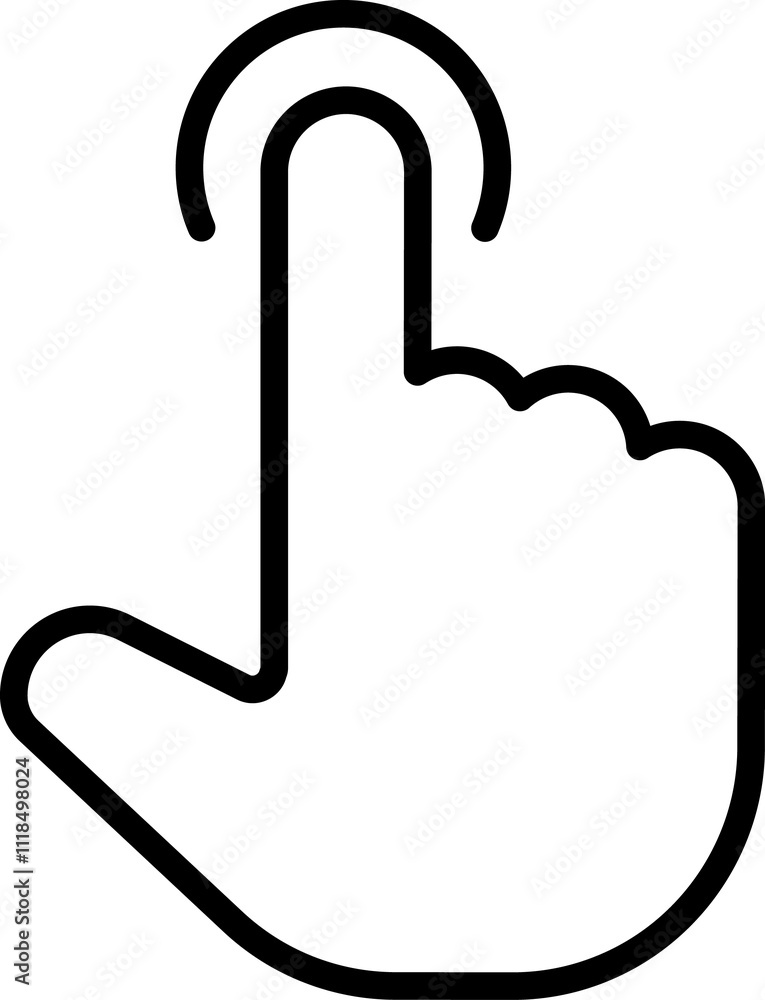 Poster mouse click cursor icon. hand mouse pointer pictogram on transparent background. finger web click po