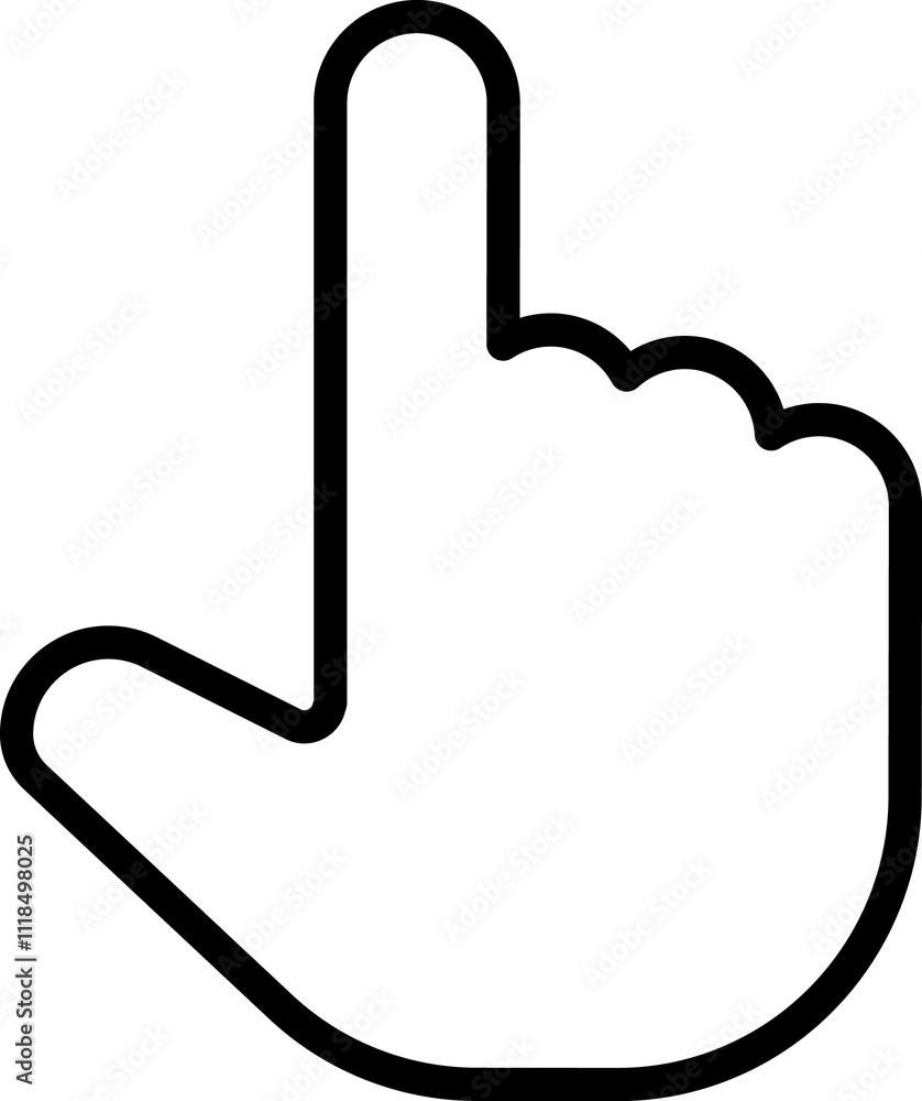 Poster mouse click cursor icon. hand mouse pointer pictogram on transparent background. finger web click po