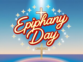 Epiphany Day Celebration with Cross and Stars