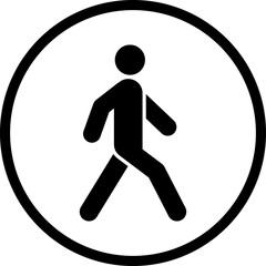 Pedestrian icon. Walking icon in flat style. Man Walking, Activity symbol for your web site design, logo, app. 