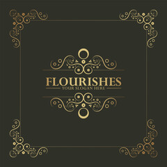 Luxury ornament greeting card vector template