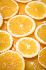 Healthy food background - orange slices