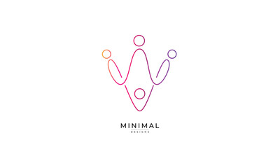 Minimal Unity Logo Representing Togetherness and Diversity