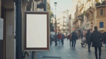 Obraz premium Blank sign on city street.