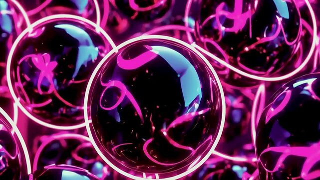 bubbles  and  neon lights