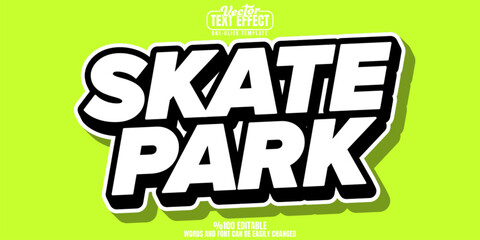 Skate editable text effect, customizable urban and street 3d font style