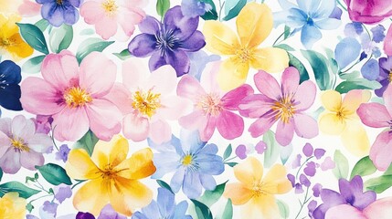 Watercolor Floral Pattern: A Tapestry of Delicate Blooms