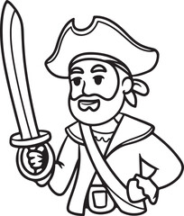 cartoon illustration of a cowboy