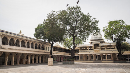 Fototapeta premium The architecture in the city center of Udaipur in India