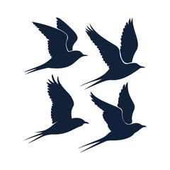 Bird Silhouette icon vector illustration. black Bird logo icon image illustration.