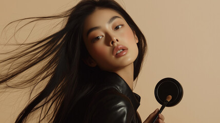 Natural makeup look with glowing skin for beauty and lifestyle branding
