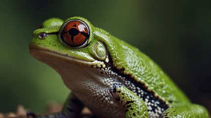Obraz premium Green Frog Closeup